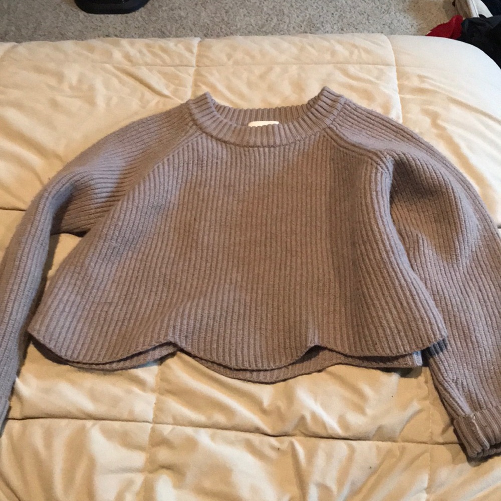 Taupe Crop Sweater